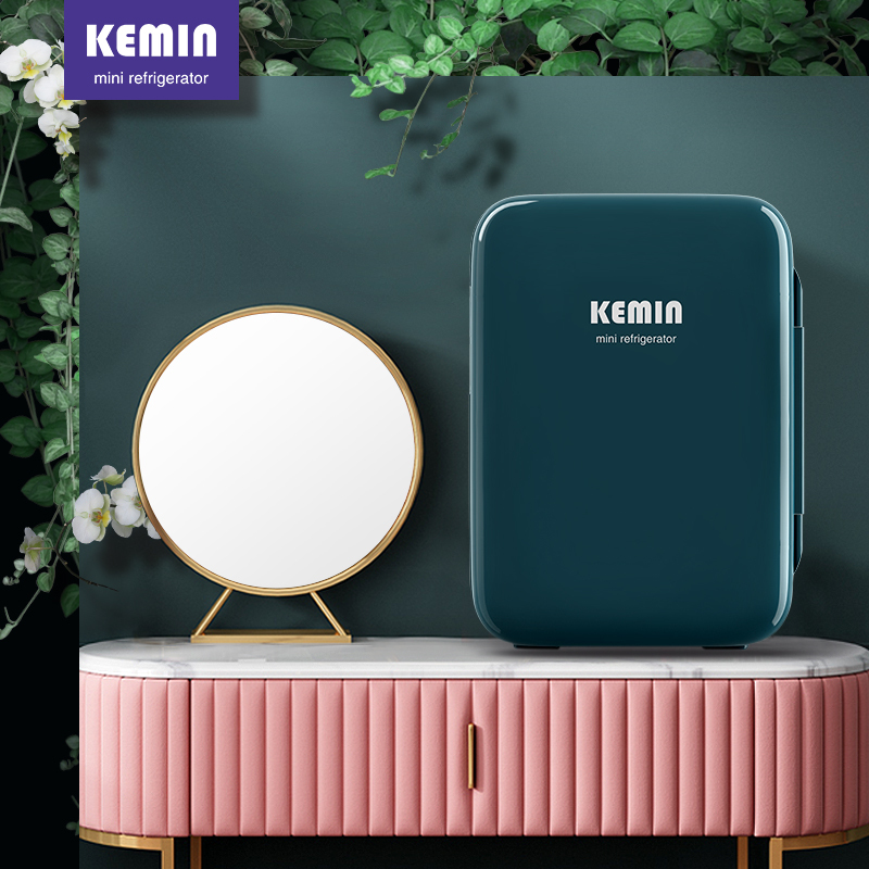科敏KEMIN迷你型小冰箱车家两用小型家用学生寝室租房宿舍单人用mini小冰箱放面膜母乳制冷藏 K10高配型车家两用绿色