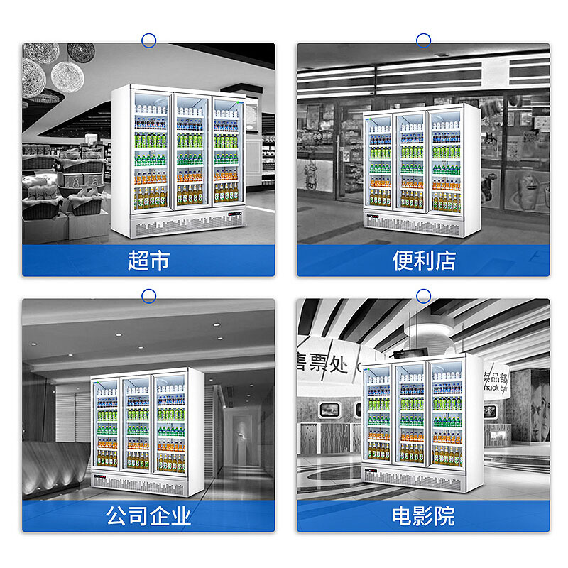乐创(lecon) 下置大容积立式双门嵌入式便利店果蔬水果保鲜柜冷藏柜 展示柜冷冻 饮料柜 LC-J-ZSD02