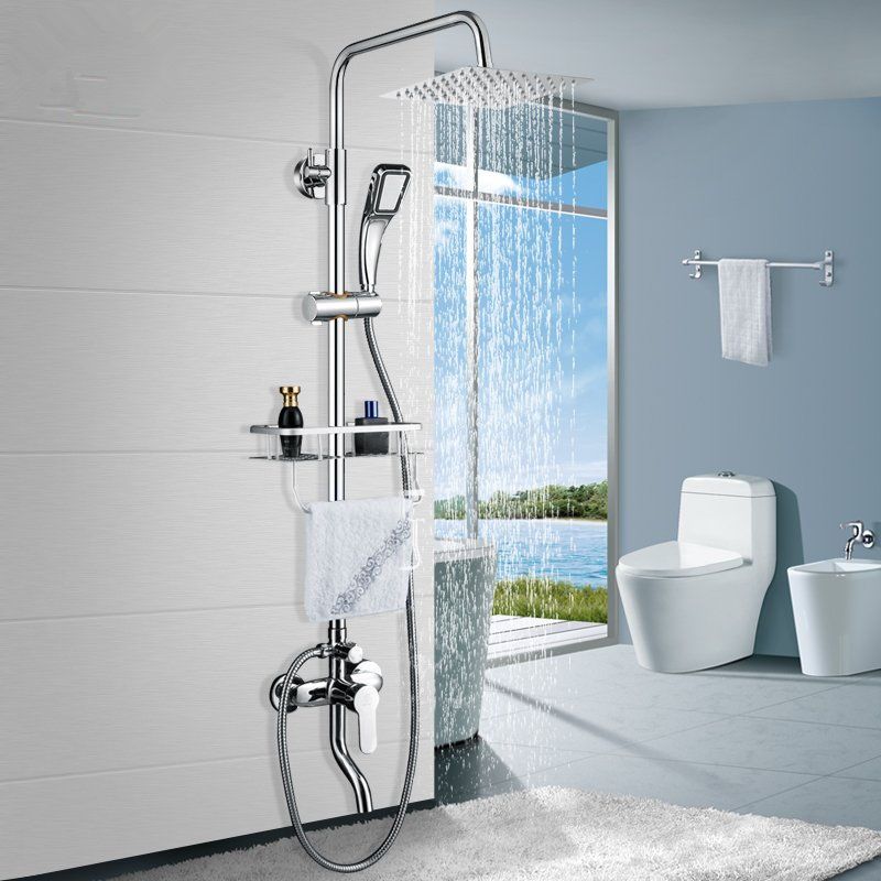 淋浴花洒套装家用全铜沐浴洗澡神器淋浴器淋雨喷头卫浴室增压花酒|特