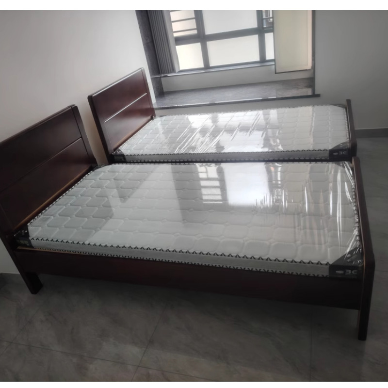 东业家具 酒店公寓宿舍套房家具DY-06T(2张1米单人床+1个床头柜)1000*2000/470*400*500高清大图