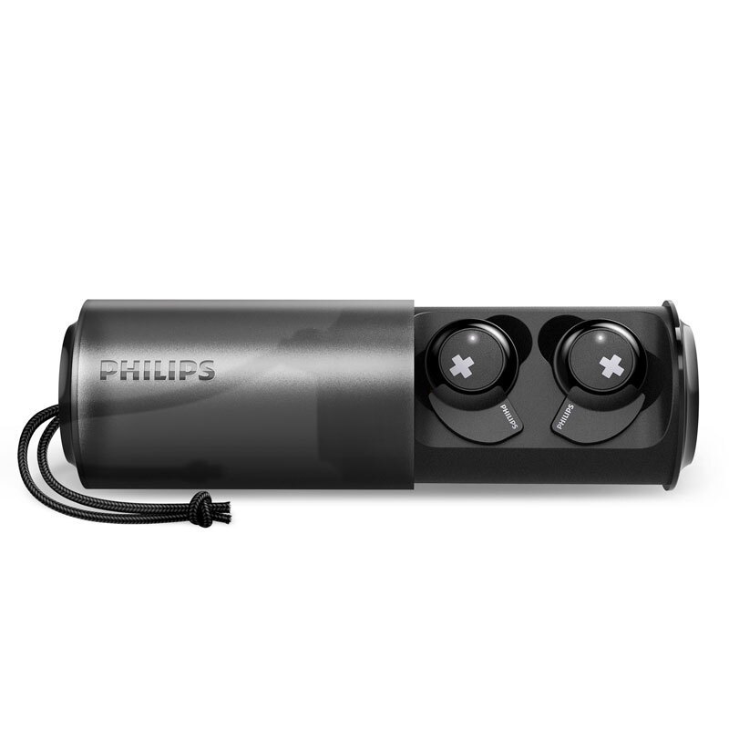 飞利浦（PHILIPS）真无线蓝牙耳机 迷你入耳式立体声耳麦 重低音游戏运动通用耳塞 SHB4385BK