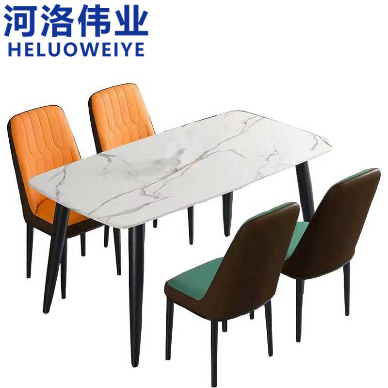 河洛伟业餐桌 一桌四椅套高清大图