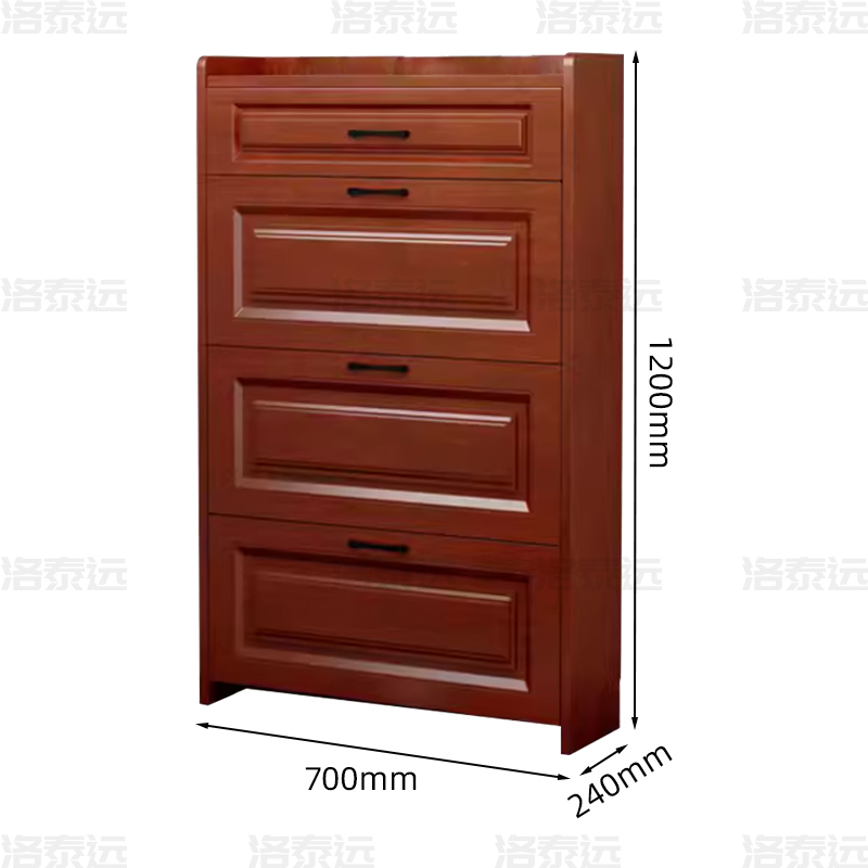 洛泰远 木质翻斗鞋柜入户门口窄边鞋柜双层单抽屉700*240*1200mm