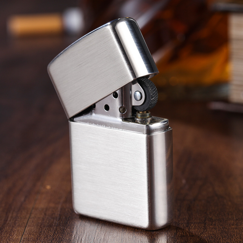 原装zippo打火机纯银拉丝盔甲沙子27号zippo专柜正品正版zp