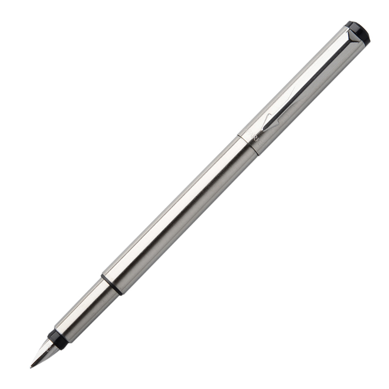 派克(PARKER)威雅钢 钢笔 杆白夹墨水笔