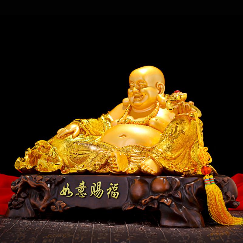 美帮汇弥勒佛笑佛摆件佛像大号开业乔迁家居装饰礼品大肚佛摆设高清大图