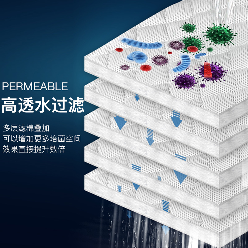 鱼缸过滤棉加厚高密度水族箱高透水过滤网净水净化蜂巢孔过滤材料高清大图