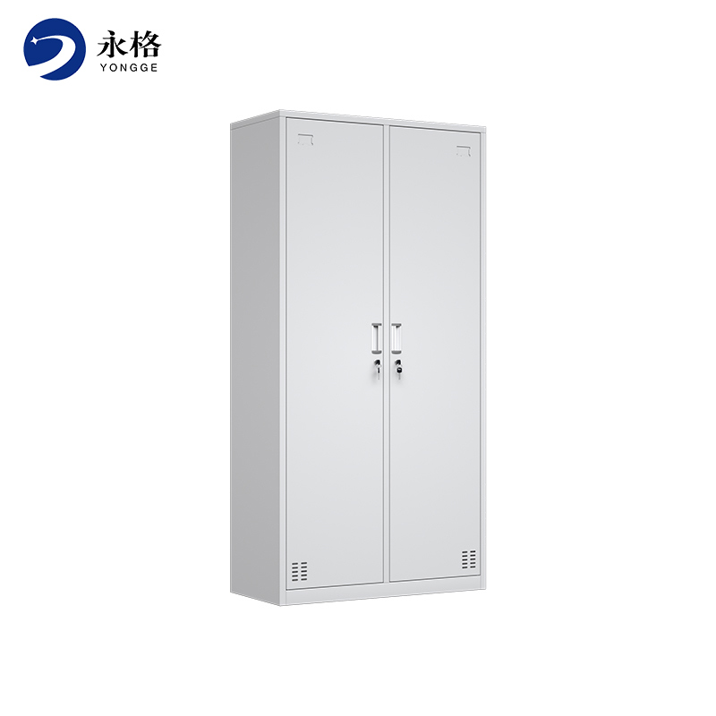 永格钢制二门更衣柜员工柜寄存柜钢制存包鞋柜带锁储物柜