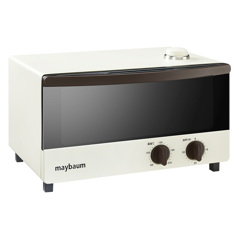 德国五月树(maybaum)蒸烤箱T200家用多功能迷你烘焙蒸汽电烤箱电蒸炉11升蒸烤一体机家用台式米白色（有蒸汽功能）