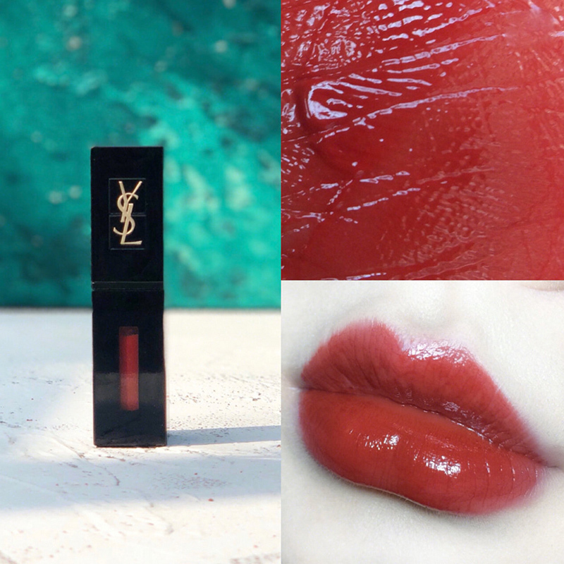 圣罗兰(YSL) 416杨树林唇釉唇彩黑管唇釉番茄色 黑管416#番茄红高清大图