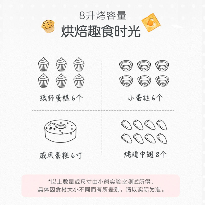 小熊(Bear)电烤箱 DSL-C02B1 迷你多功能8L电烤箱烤面包机电暖壶多士炉三合一早餐神器家用煎蛋热饮烘烤