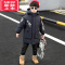 可莉允儿童装男童冬装棉服2022年新款洋气冬季羽绒棉衣外套男孩红色棉袄