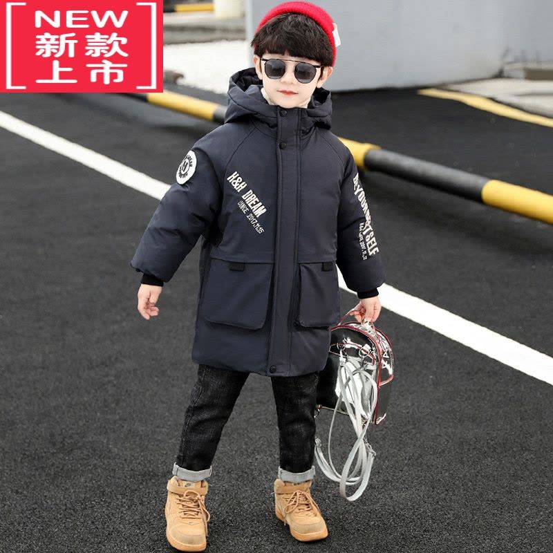 可莉允儿童装男童冬装棉服2022年新款洋气冬季羽绒棉衣外套男孩红色棉袄图片