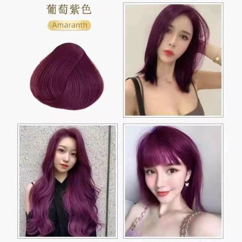 一洗彩染发剂盖白发袋装植物染发水自己染一洗黑无刺激泡泡染发膏 自然黑 3包 送四件套