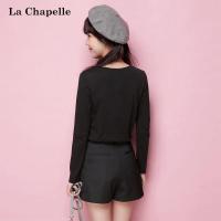 拉夏贝尔Candie's秋装新款韩版休闲显瘦百搭打底T恤女30061129