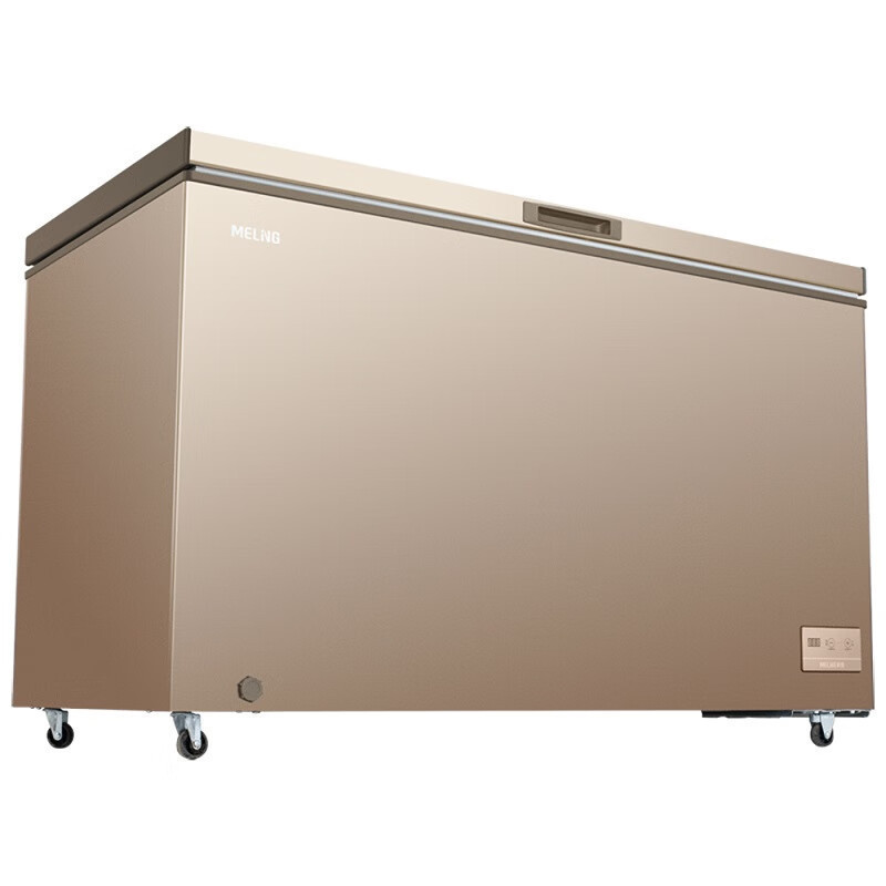 美菱(MELNG) BC/BD-426DTE 顶开门金色冰柜一级能效 家用商用大冷柜 强劲冷冻 咖啡金426升