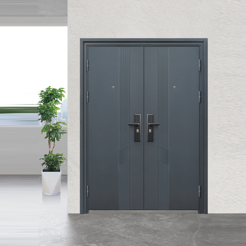 防盗门家用入户门室内农村别墅大门进户门室外开子母门钢质对开门