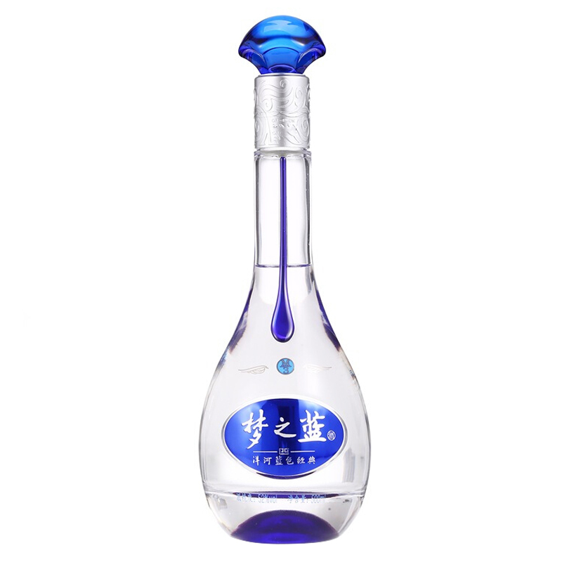 洋河梦之蓝M3-52度500ml*2瓶 礼盒 附赠已所欲亚麻籽油*1