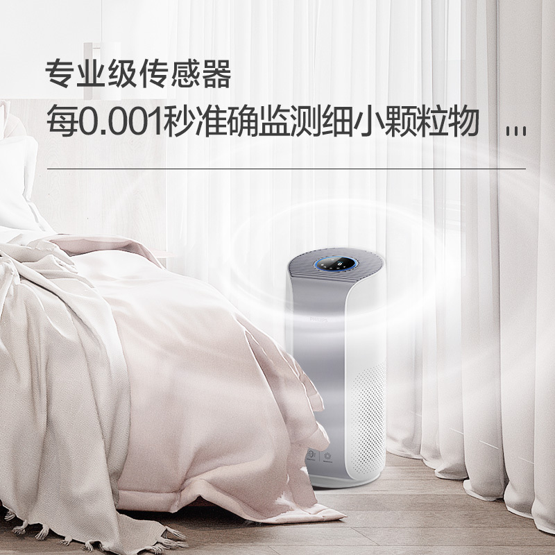 飞利浦(PHILIPS)空气净化器 除甲醛除细菌除PM2.5除雾霾 小巨风 小巧节能轻音 AC1758/00