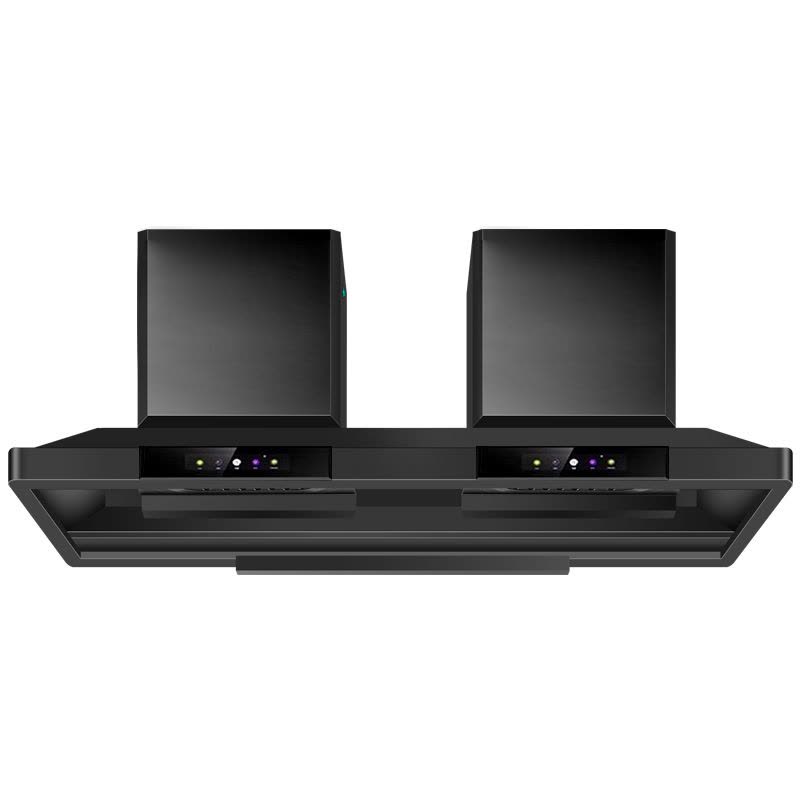 [2400W免清洗]欢呼好太太商用抽油烟机大吸力T型塔型顶吸式饭店员工食堂农村土灶柴火灶吸油机双机头黑色2米自行安装图片