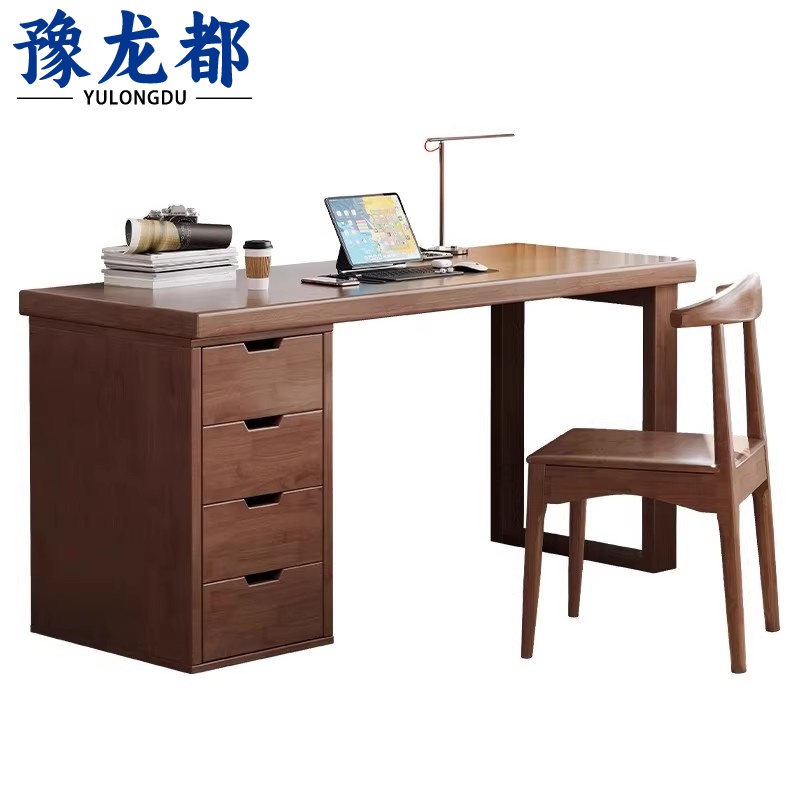 豫龙都书桌椅1.2m套高清大图