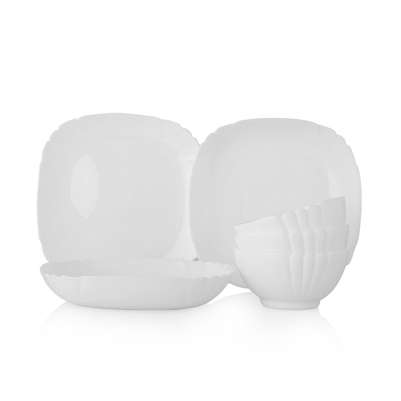 乐美雅(Luminarc)LC-S110G弓箭露特莎白玉餐具六件套