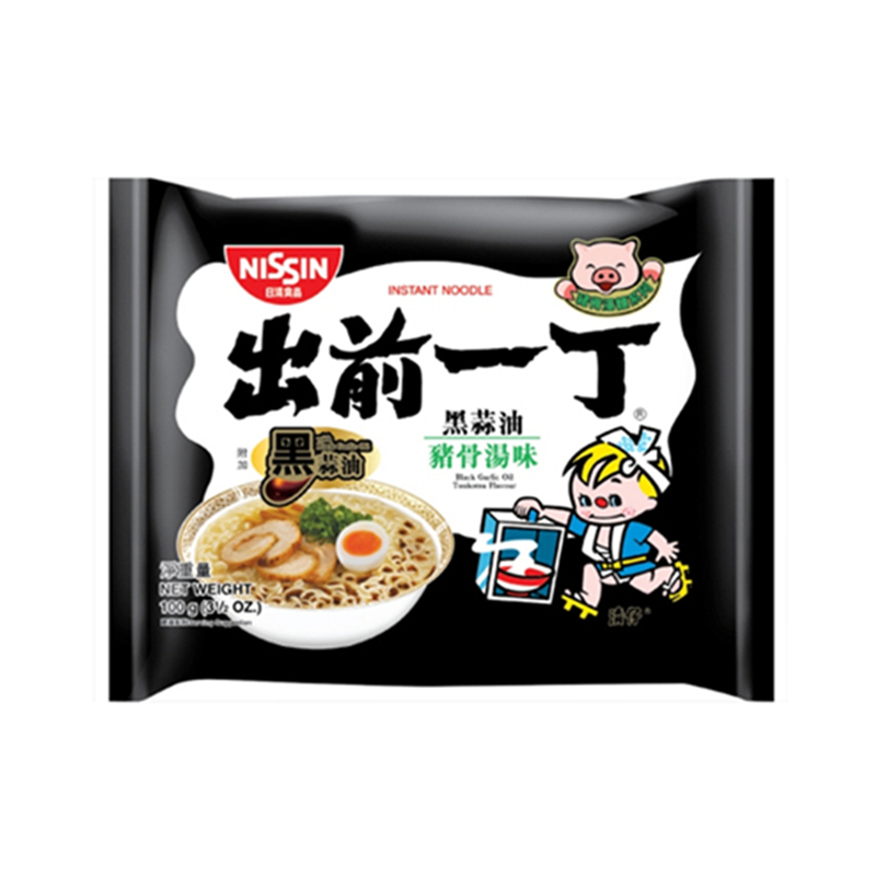 日清出前一丁黑蒜油猪骨汤味方便面 100G