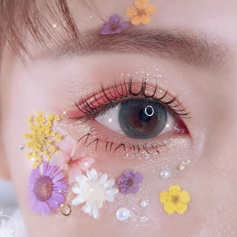 粉色珍珠鱼鳞片套装送胶水镊子眼妆套装亮钻泪钻六一儿童节化妆亮片