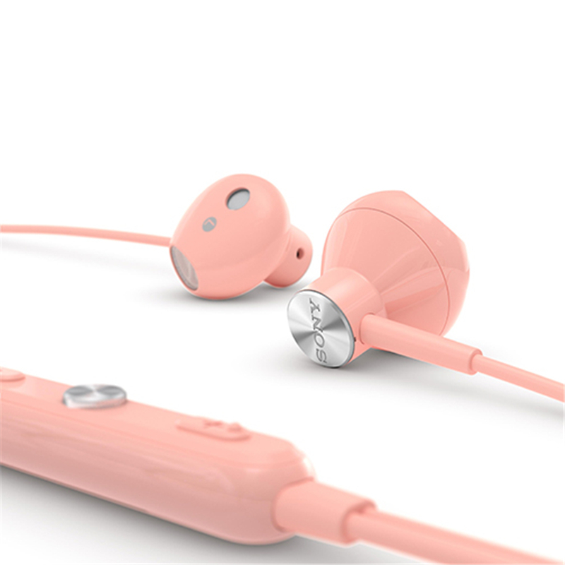 Sony/索尼 STH32(粉色)立体声耳机入耳式防水防尘运动耳塞通话线控带麦