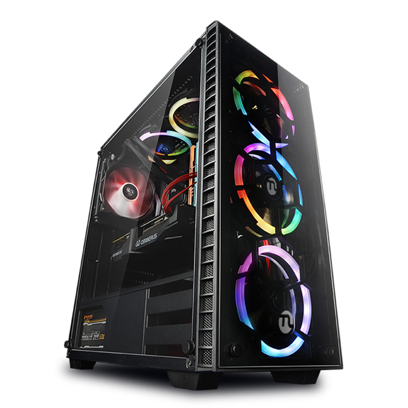 宁美国度 i5 9400F/i7 8700/1660 6G/ 24/27英寸 曲面屏 DIY水冷组装机吃鸡游戏台式电脑