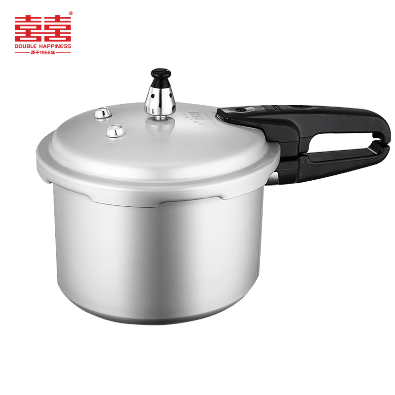 双喜高压锅16cm 2.2L家用小型迷你燃气明火电磁炉通用加厚防爆复底压力锅1人用 LM-02AF16