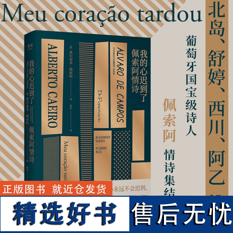 我的心迟到了 佩索阿情诗 葡萄牙国宝级诗人 佩索阿情诗集 诗歌 爱情 情诗 外国文学 经典 北岛 舒婷 西川 阿乙高清大图