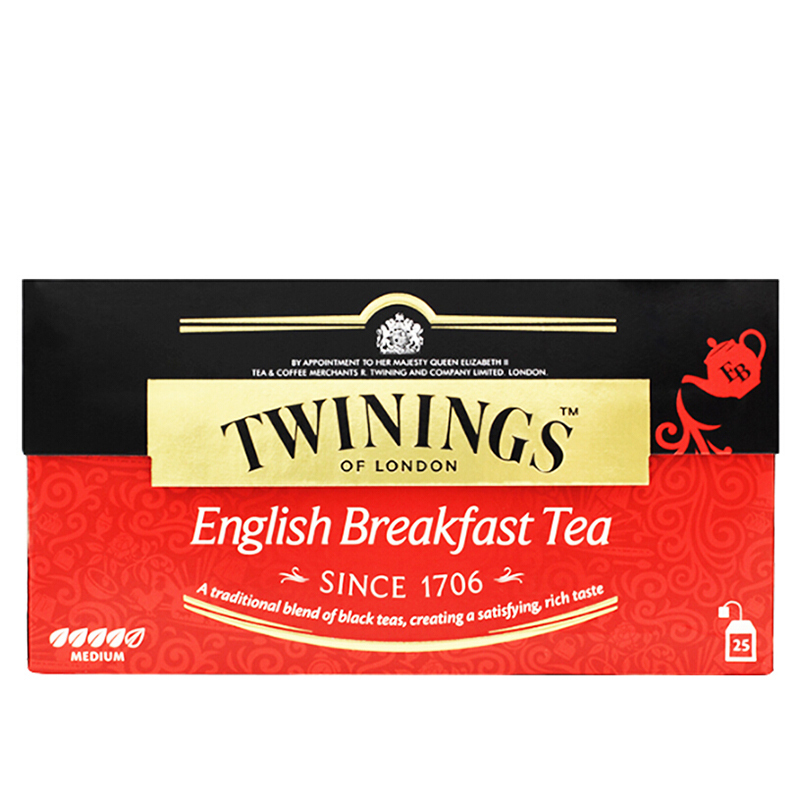 Twinings川宁缤纷果香红茶礼盒5种口味125包袋泡茶叶茶包送礼套装
