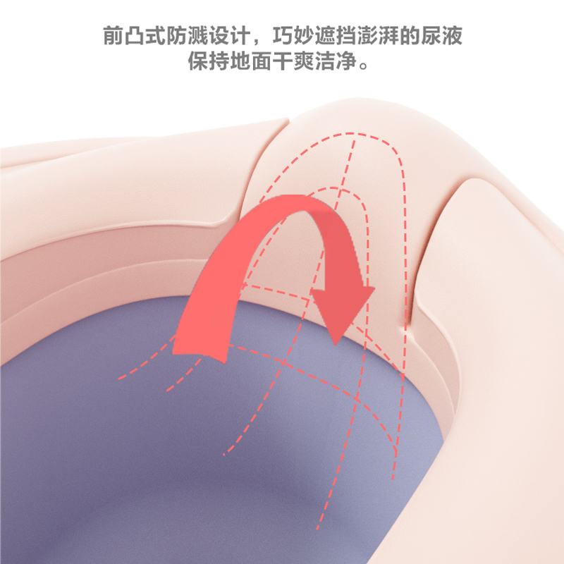 DuDi/青蛙嘟迪 儿童坐便器女宝宝婴儿男便盆尿盆儿童马桶座便器婴儿坐便器马桶宝宝坐便器 卡通萌牛软垫座便器 蓝黄色