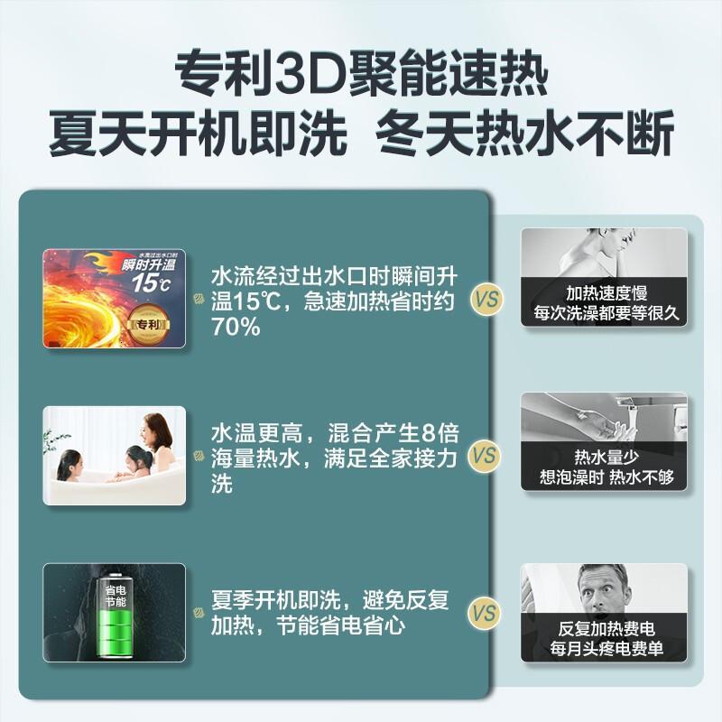 海尔(Haier)60升家用电热水器金刚无缝内胆 3D速热加热省时70%母婴级净水洗 WiFi智控EC6005