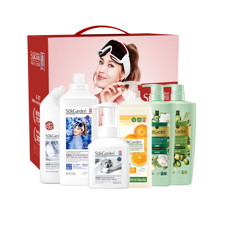 蔬果园(SukGarden)家庭清洁洗护日化套装 大师调香洗护清洁六件套5.25kg