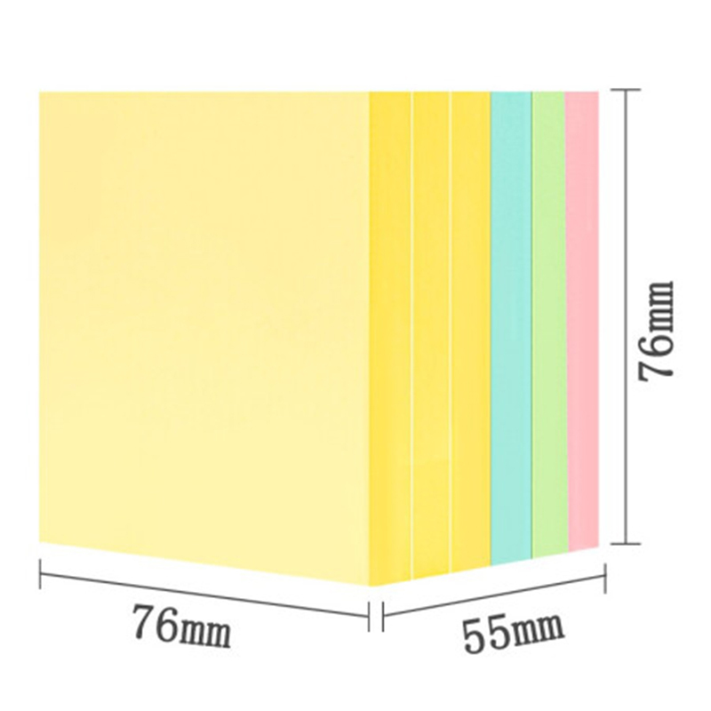 得力21750 简约便签纸便利贴 便签本N次贴记事贴办公用品76*76mm 600页4色
