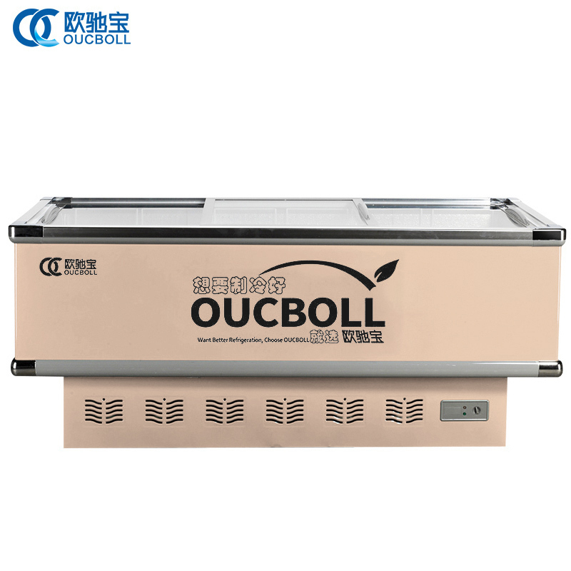 欧驰宝(OUCBOLL) 868升商用卧式单温冷藏冷冻切换超市海鲜保鲜展示岛柜SD/SC-868