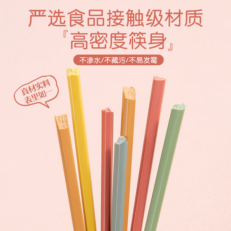 双枪(Suncha)兔兔合金筷子家用高档筷子抗菌防霉一人一筷专用耐高温高清大图