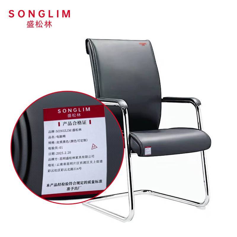 SONGLIM 盛松林 电脑椅 皮质黑色(颜色可定制) 把