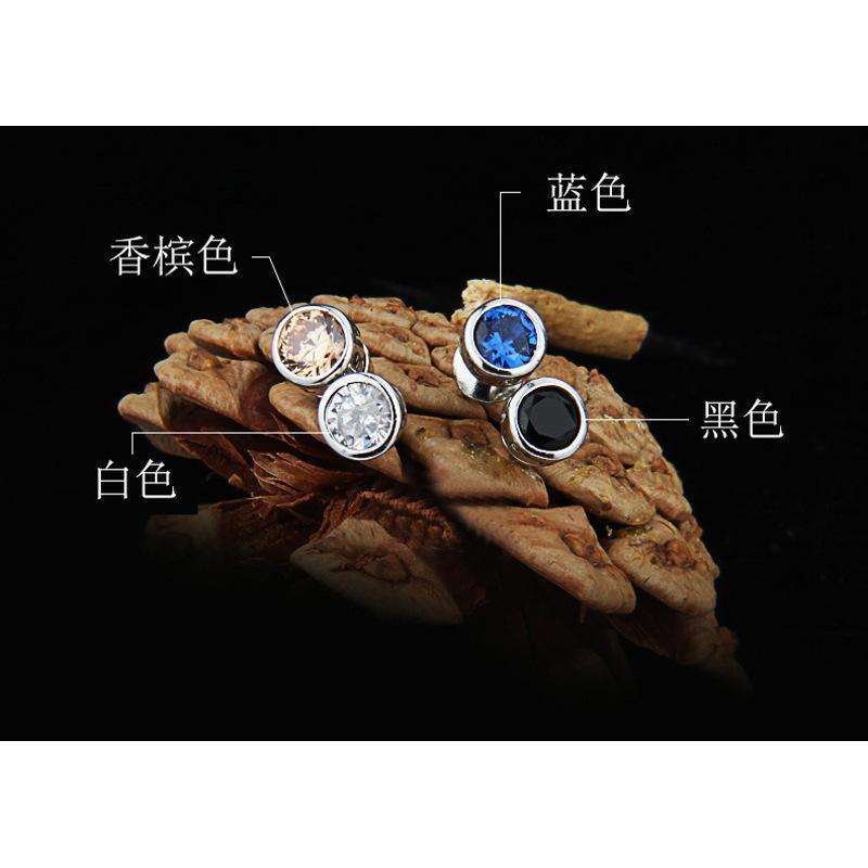 新款日韩个性简约百搭潮时尚耳钉镶钻男士耳环耳饰MLYSS1645送女朋友七夕情人节礼物