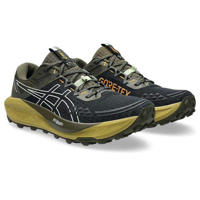 亚瑟士(ASICS)男款越野跑鞋GTX防水透气减震户外运动跑步鞋
