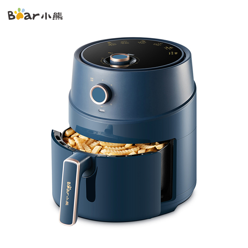 小熊(Bear)空气炸锅 QZG-A15Q1 蓝色 4.6L大容量家用全自动定时可调温电炸锅无油烟空气炸锅薯条机烤箱高清大图