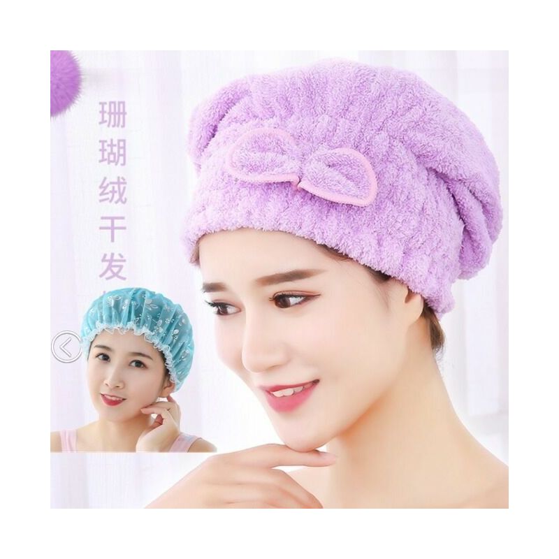双层浴帽防水洗澡成人干发帽厨房帽子女做饭防油儿童淋浴