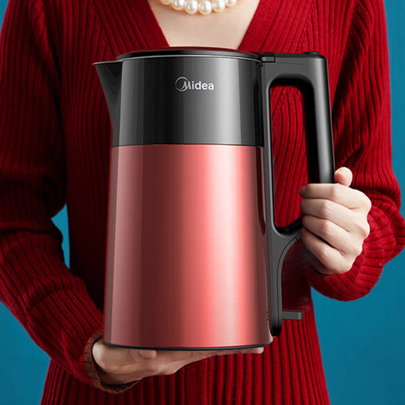 美的(Midea) 电水壶 HJ1709 1.7L 红色高清大图