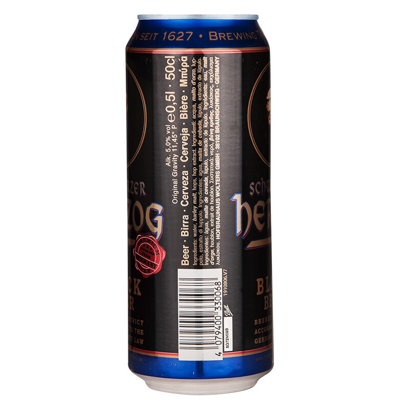 德国进口 歌德(schwarzer herzog )黑啤酒 500ml