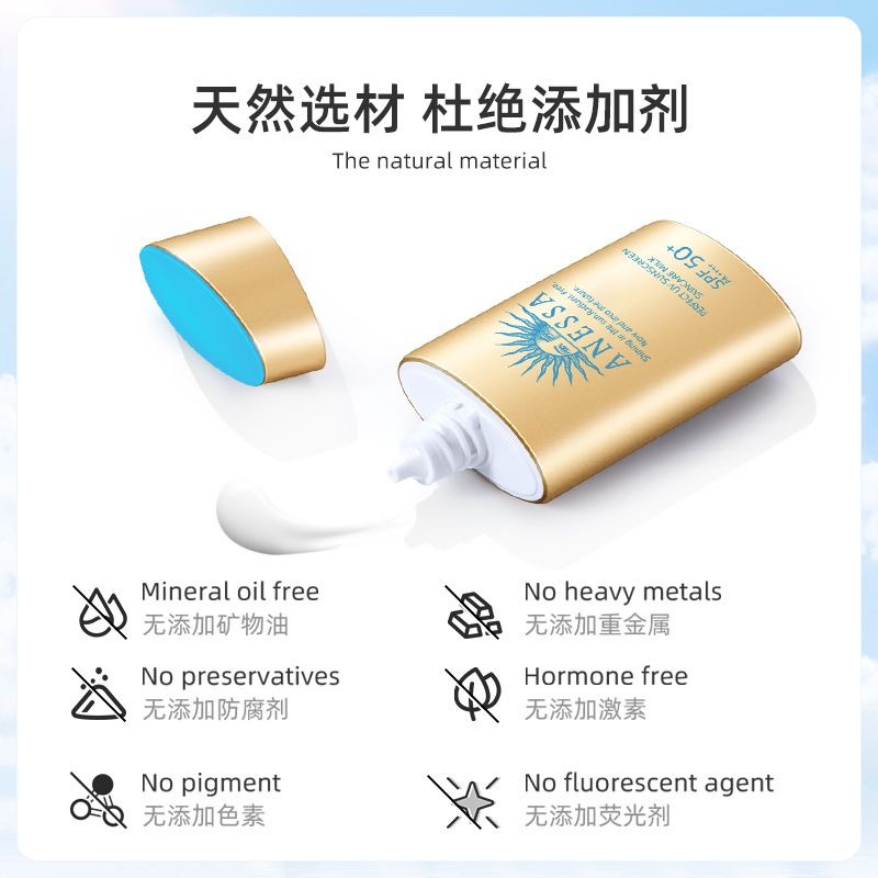 资生堂 ANESSA 安热沙/安耐晒防晒霜防紫外线小金瓶隔离身体防晒乳60ml高清大图