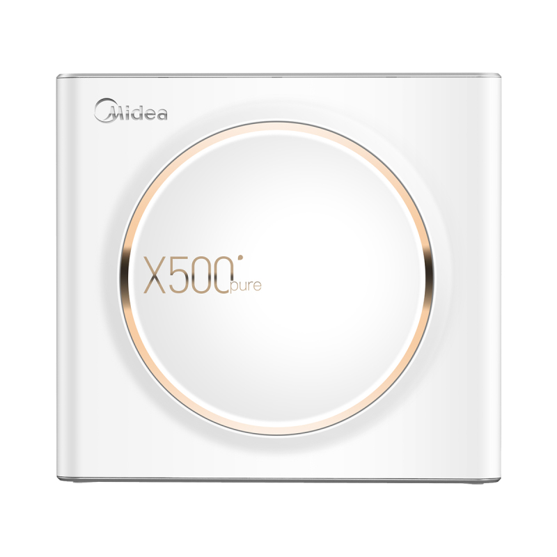 美的(Midea)净水器X500家用厨房直饮净水机无桶500G大流量RO反渗透2:1废水纯水机