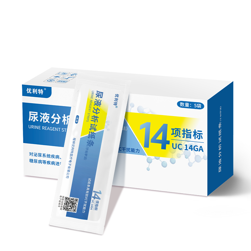 优利特14项尿液检测试纸条尿蛋白微量白蛋白尿酮肌酐尿常规检测仪高清大图