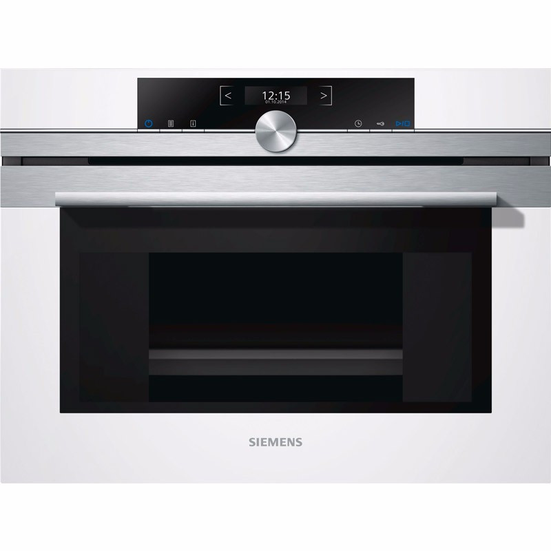西门子（SIEMENS）进口嵌入20种烹饪程序自动除垢白色蒸汽炉玻璃CD634GBW3W